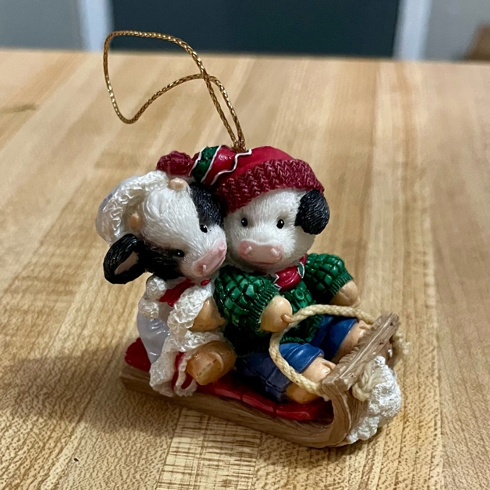 Marys Moo Moos sledding ornament